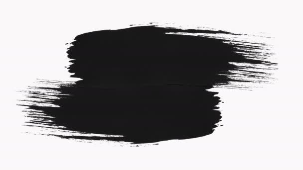 Paint Brush Transition kinyilatkoztatás átláthatósággal - Luma matte. — Stock videók