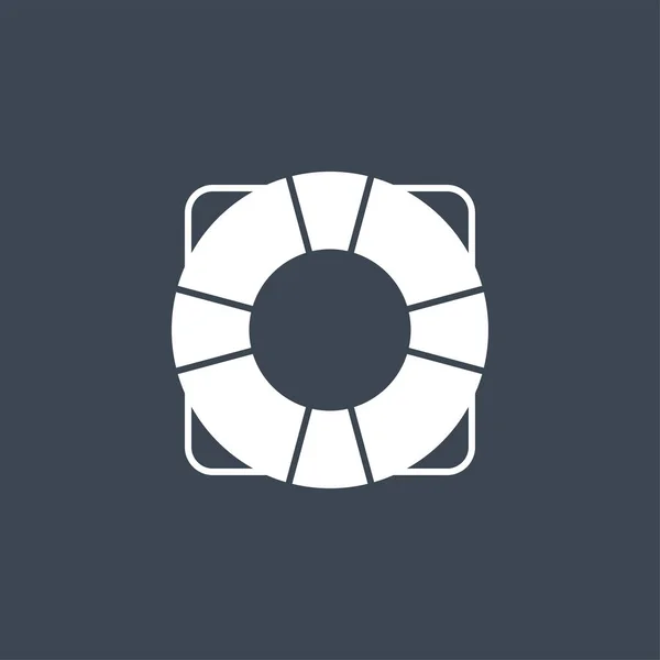 Lifebuoy icono de glifo vectorial relacionado — Archivo Imágenes Vectoriales