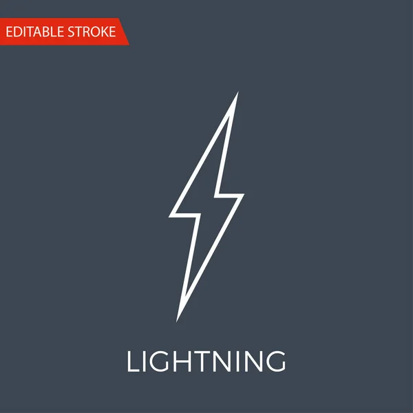 Lightning Vector Icon. — Stock Vector