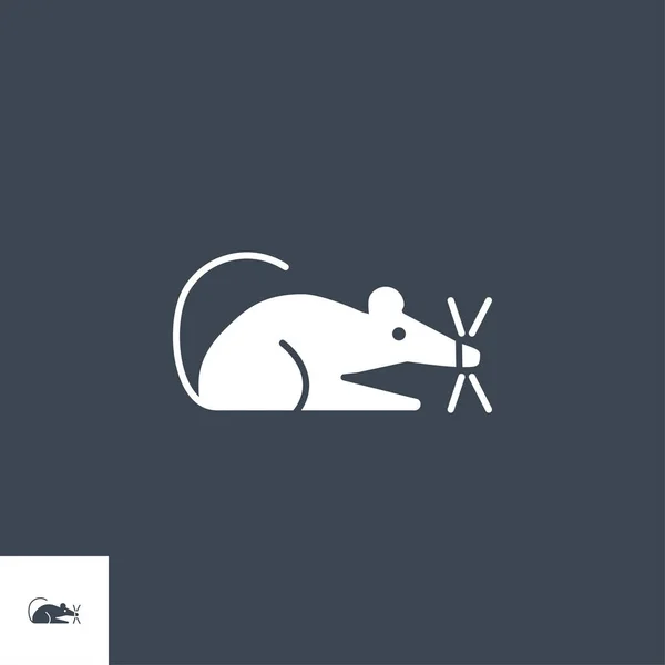 Icône de glyphe vectoriel lié à la souris de laboratoire. — Image vectorielle
