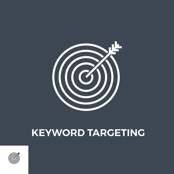 Keyword Targeting Line Icon — Stock Vector