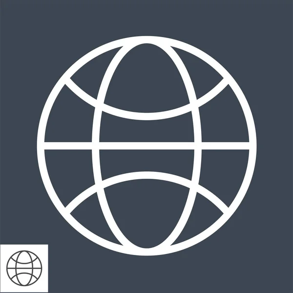 Globe细线向量Icon — 图库矢量图片