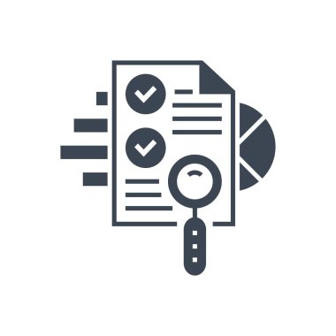 SEO Denetim Vektörü Glyph Simgesi