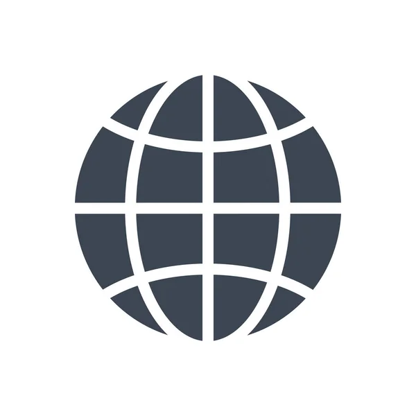 Globe Vector Glyph Icon — Stock Vector