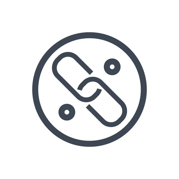 Link-Vektor-Glyphen-Symbol — Stockvektor