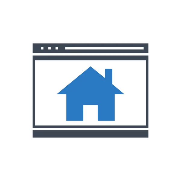 Homepage Vector Glyph Icon — Stockvektor