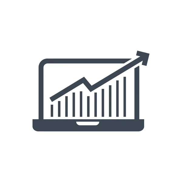 Icono del glifo del vector de tráfico de crecimiento — Archivo Imágenes Vectoriales