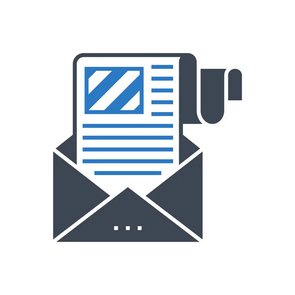 E-Mail Marketing Vector Glyph Icon — Stockvektor