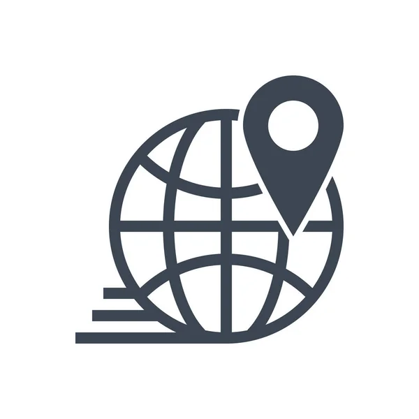 Local SEO Vector Glyph Icono — Vector de stock