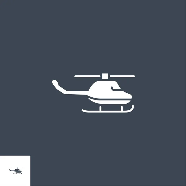 Helicóptero de emergencia relacionados icono de glifo vectorial. — Vector de stock