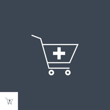 Eczaneye bağlı vektör simgesi.