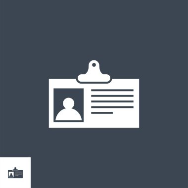 Tanımlama Kart Düz Vektör glifiyle ilgili simge.