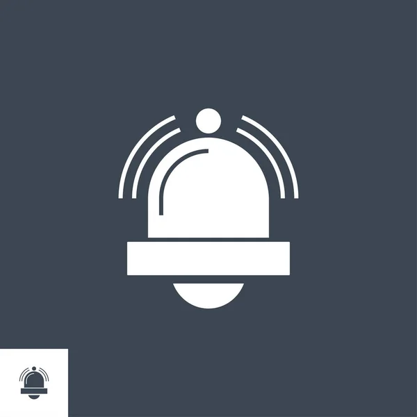 Bell icono de glifo vectorial relacionado. — Vector de stock