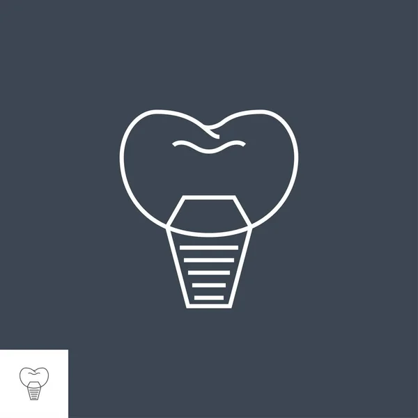 Implants Dentistry Line Icon. — Stock Vector