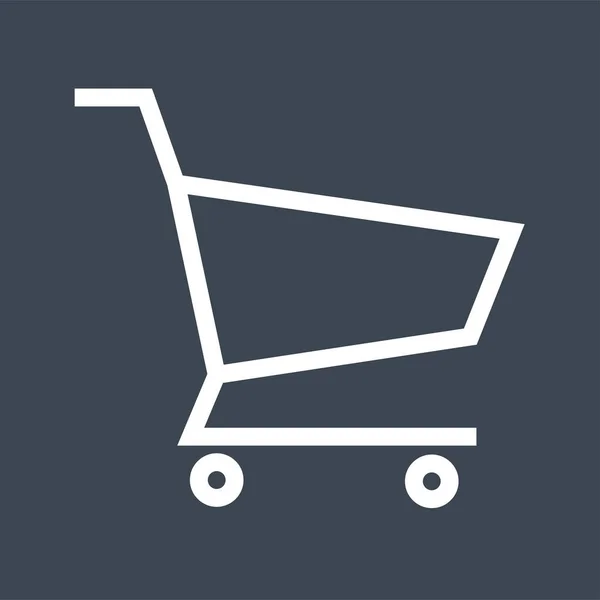 Shopping Cart Thin Line Vector Icon — Stock Vector