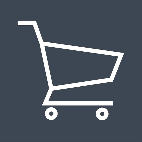 Carrinho de Compras Thin Line Vector Icon — Vetor de Stock