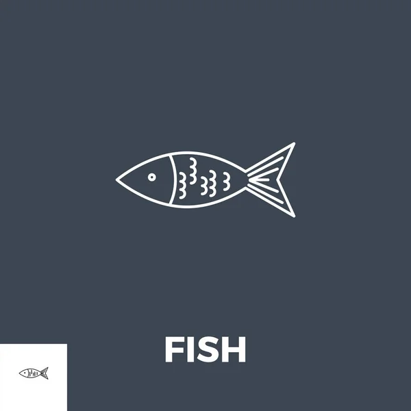 Риба значок вектор . — стоковий вектор