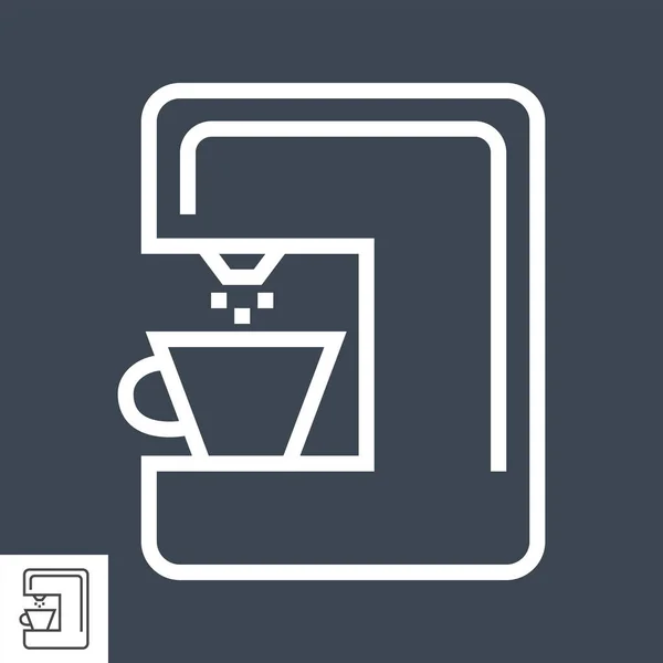 Coffee Maker Line Icon — Stock Vector