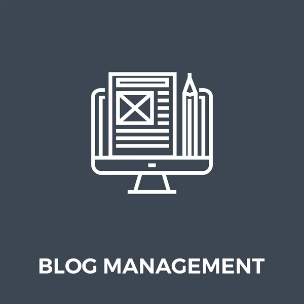 Blog management ikon — Stock vektor