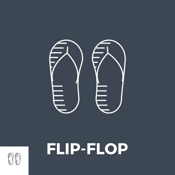 Flip-Flop Line Icon — Stock Vector