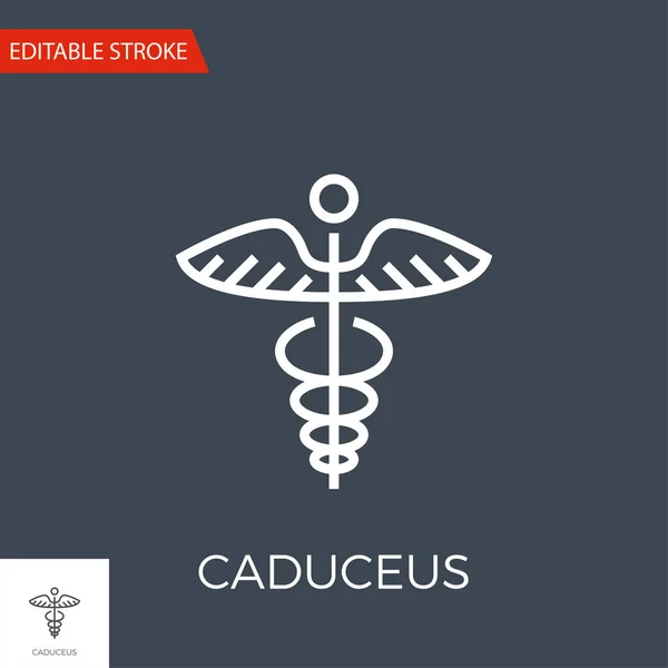 Caduceus Vector Icon — Stock Vector