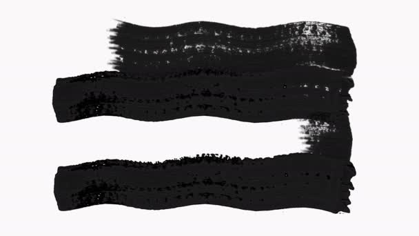 Frame - Paint Brush Strokes Transition Reveal with Luma Matte - Transparency. — Stock Video