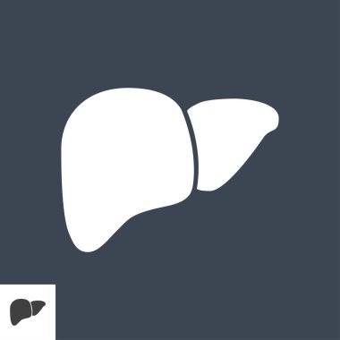 Karaciğer Kabartma Vektörü Simgesi