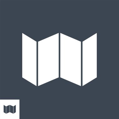 Harita Vektörü Şekil Simgesi Simgesi