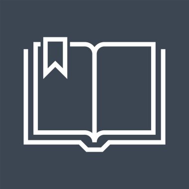 Kitap İnce Satır Vektörü Simgesi