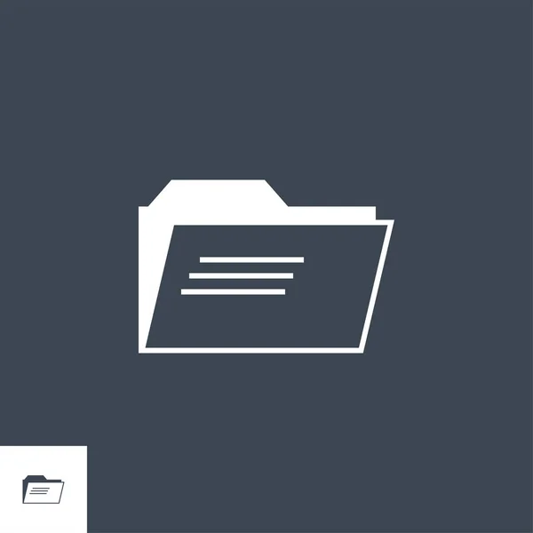 Folder related vector glyph icon. — Stock Vector