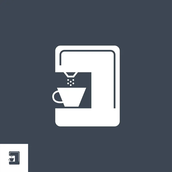 Coffee Maker related vector glyph icon. — Stock Vector