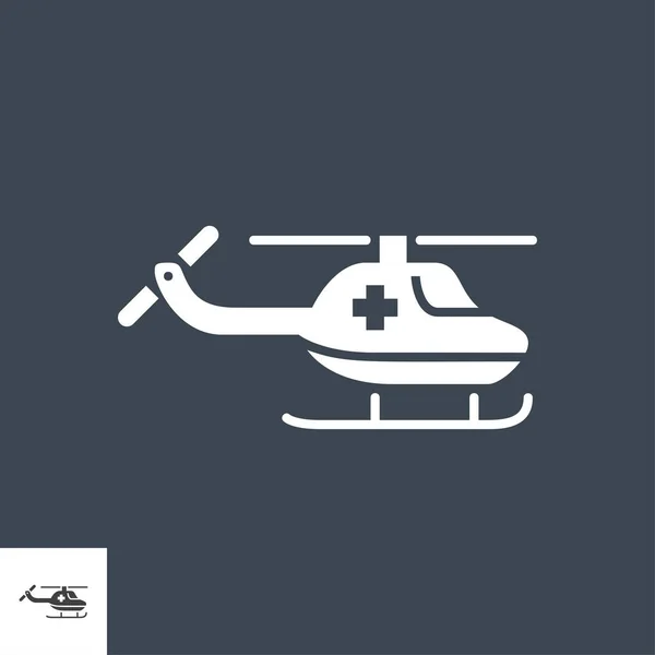 Helicóptero de emergencia Vector Icono — Archivo Imágenes Vectoriales