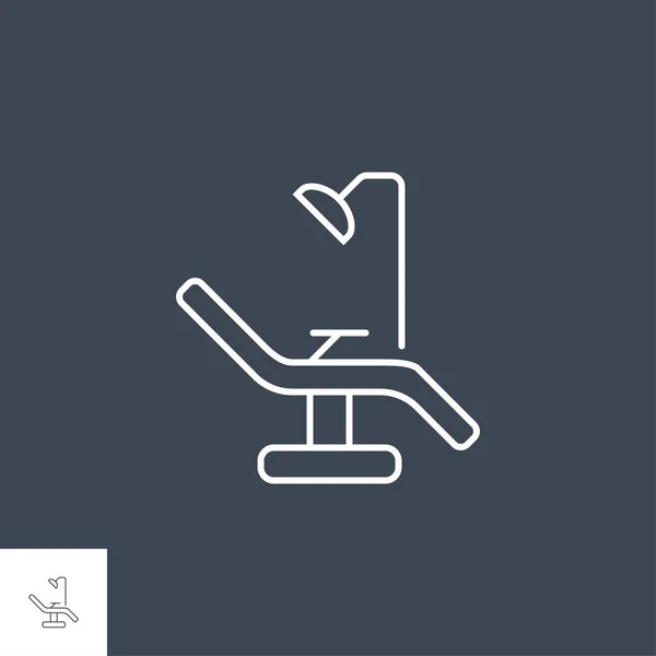 Dental Chair Line Icon — Stock Vector