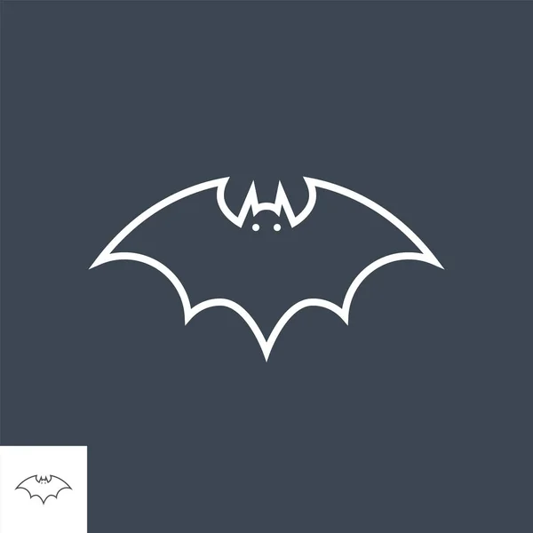 Bat related vector thin line icon. — Stock Vector