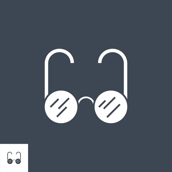 Icona del glifo vettoriale correlata agli occhiali. — Vettoriale Stock