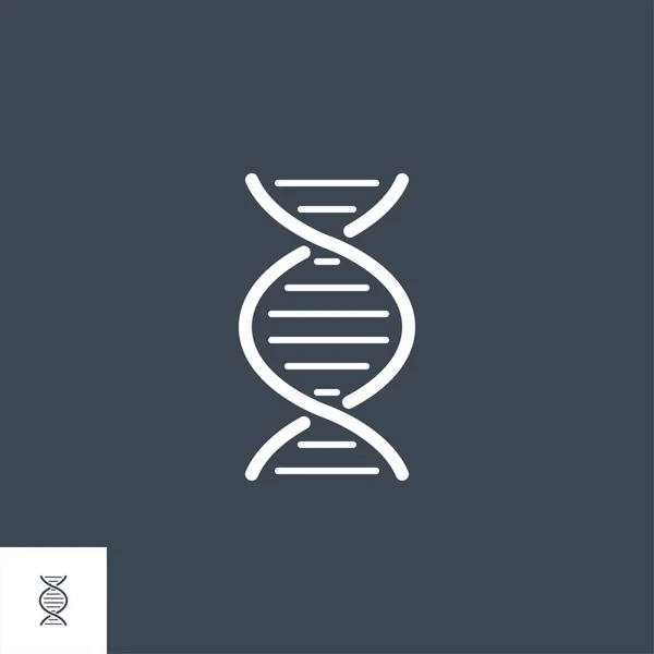 DNA-gerelateerd vectorglyph-pictogram. — Stockvector