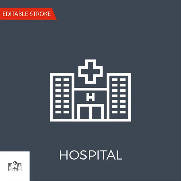 Ícone do vetor do hospital —  Vetores de Stock
