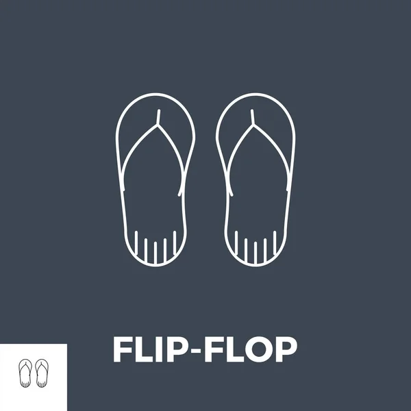 Ikon Baris Flip-Flop - Stok Vektor
