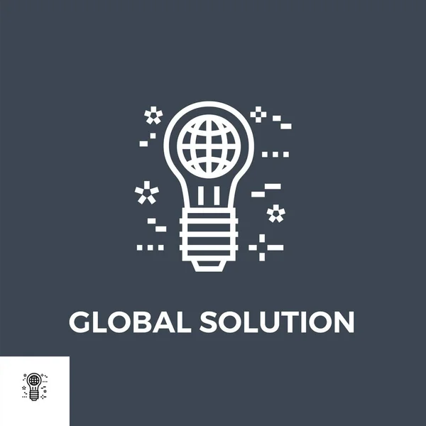 Икона Global Solution Line — стоковый вектор
