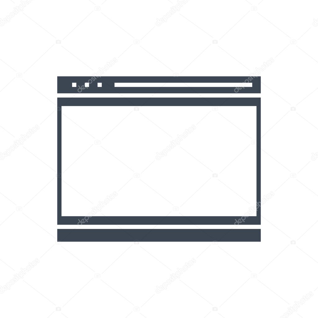 Web Page Vector Glyph Icon