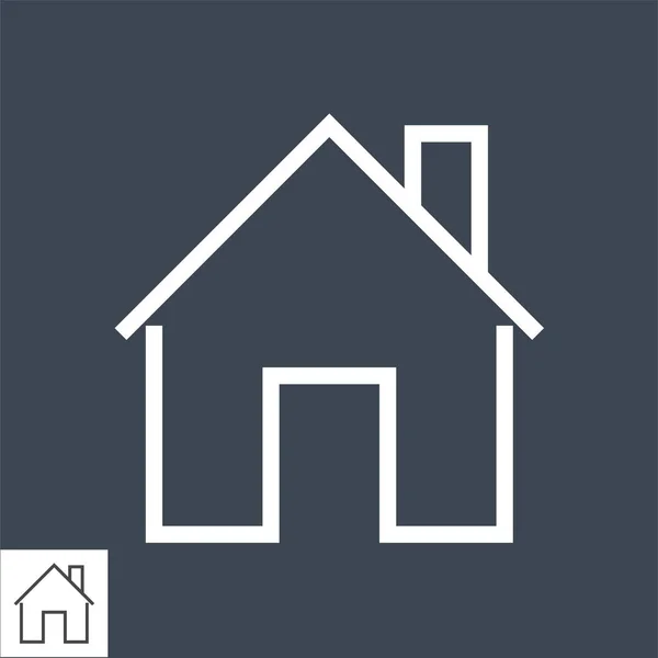 Vektorová ikona tenké čáry domů. — Stockový vektor