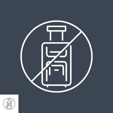 Seyahat bağlantılı vektör ince çizgi simgesinden uzak dur.