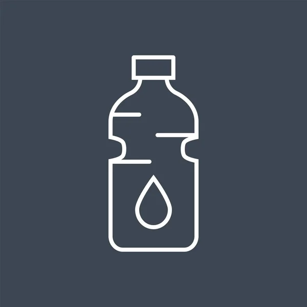 Garrafa de água vetor relacionado ícone de linha fina. — Vetor de Stock