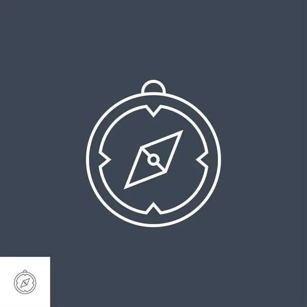 Compass Related Vector Line Icon. — Stock Vector