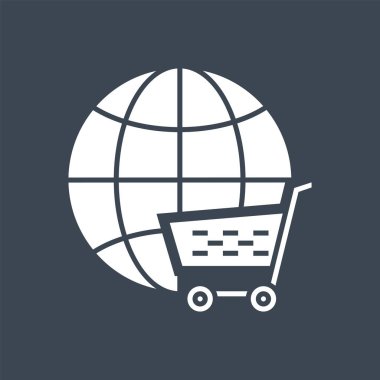 E-ticaret Çözümü İlgili Vektör Kabartma Simgesi