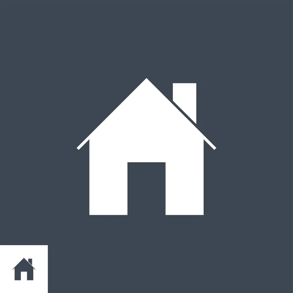 Home gerelateerde vector glyph pictogram. — Stockvector