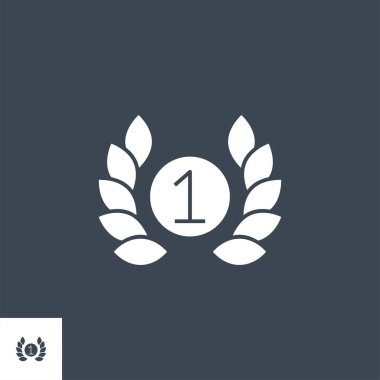 Birincilikle ilgili vektör simgesi.