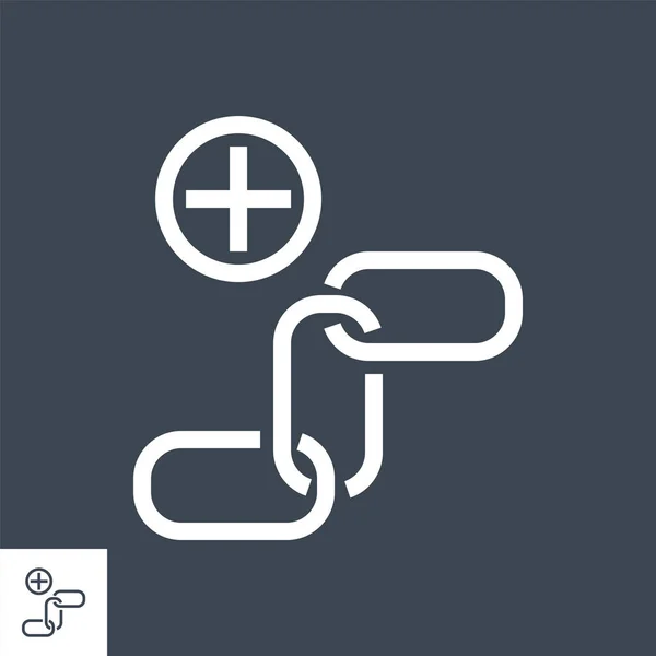 Link Building Vector Glyph Icon — Stockvector