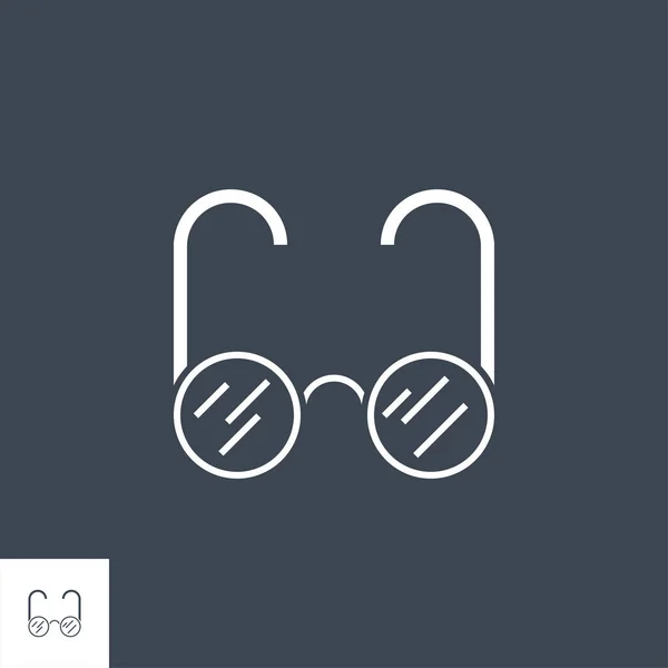 Ícone de glifo vetorial relacionado com óculos. — Vetor de Stock
