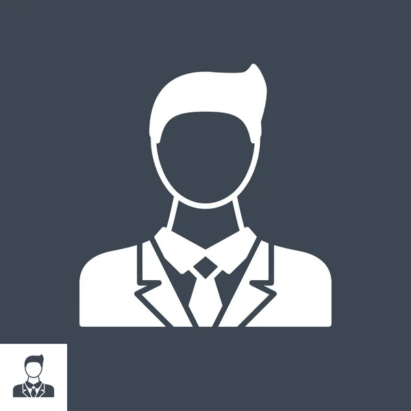 Homme d'affaires Glyphe Icône vectorielle — Image vectorielle